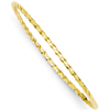 14kt Yellow Gold 2.5mm Hollow Twisted Bangle Bracelet