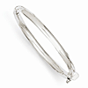 14k White Gold Polished Children's Bangle Bracelet 5in