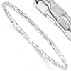 14kt White Gold Italian Hollow Slip-on Faceted Bangle