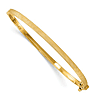 14k Yellow Gold Textured Hinged Bangle 7in