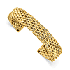 14k Yellow Gold Italian Polished Slip-on Cuff Bangle Bracelet