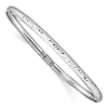 14k White Gold Textured Flexible Bangle 7in