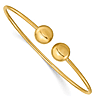 14k Yellow Gold Classic Ball Bangle Bracelet