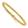 14k Yellow Gold Diamond-cut Spiral Bangle Bracelet