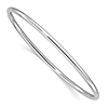 14k White Gold 8in Classic Slip-on Bangle Bracelet 3mm