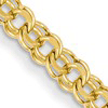 14kt Yellow Gold 7in Double Link Charm Bracelet 3.75mm