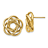 14k Yellow Gold Large Love Knot Earrings
