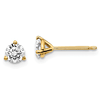 14k Yellow Gold 1/2 ct 3 Prong Cert Lab Grown Diamond Stud Earrings