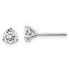 14k White Gold 2/3 ct 3 Prong Certified Lab Grown Diamond Stud Earrings
