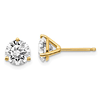 14k Yellow Gold 2 ct 3 Prong Certified Lab Grown Diamond Stud Earrings