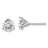14k White Gold 2 ct 3 Prong Certified Lab Grown Diamond Stud Earrings