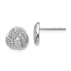 14k White Gold .25 ct tw Diamond Love Knot Earrings