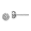 14k White Gold 0.21 ct tw Lab Grown Diamond Cluster Disc Earrings