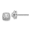 14k White Gold 1/2 ct tw Diamond Halo Earrings