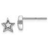 14k White Gold .05 ct Diamond Star Post Earrings