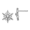 14k White Gold 1/6 ct tw Diamond Snowflake Earrings