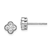 14k White Gold 1/2 ct tw Lab Grown Diamond Floral Bloom Earrings