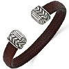 Edward Mirell 10mm Stainless Steel and Carbon Fiber Cuff Bracelet