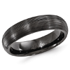Edward Mirell 6mm Black Titanium Ring with Textured Lines