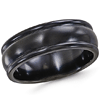 Edward Mirell 8mm Black Titanium Ring with Rounded Edges