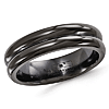 Edward Mirell 6mm Black Titanium Ring with Two Domes