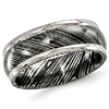 Edward Mirell 8mm Timoku Titanium Ring with Ridged Edges