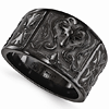 Edward Mirell Black Cast Titanium Ring with Heritage Design