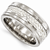 Edward Mirell Titanium 9mm Ring with Argentium Silver