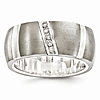 Edward Mirell 10mm Titanium Sterling Silver .10ct Diamond Rapture Ring
