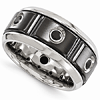 Edward Mirell Black Titanium 11mm Ring with Black Spinel
