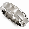 Edward Mirell Titanium 8mm Ring with Deep Notched Edges