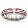 Edward Mirell Titanium Pink Groove Pink Sapphire Ring