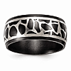 Edward Mirell Black Ti & Sterling Silver Cobblestone Ring