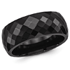 Edward Mirell 9mm Black Titanium Ring with Facets