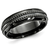 Edward Mirell 7mm Black Titanium Kensington Ring