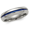 Edward Mirell 6mm Titanium Ring with Blue Line