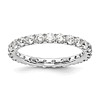 14k White Gold 1.5 ct True Origin Created Diamond Eternity Ring