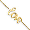 14k Yellow Gold Love Charm Bracelet 7in