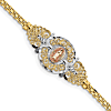 14k Two-Tone Gold Rhodium Our Lady of Guadalupe Bracelet