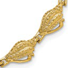 14k Yellow Gold Open Conch Shell Charm Bracelet 7.25in