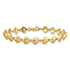14k Yellow Gold Clam Shell Charm Bracelet 7in