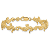 14k Yellow Gold Seahorse Bracelet 7.5in