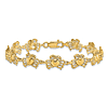 14k Yellow Gold Crab Charm Bracelet 7in