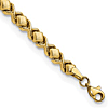 14k Yellow Gold X and O Stampato Bracelet 7.5in