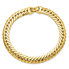 14k Yellow Gold Italian Wide Snake Link Bracelet 7.5in