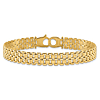 14k Yellow Gold Polished Basket Weave Link Bracelet 7.5in
