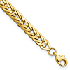14k Yellow Gold Fancy Woven Link Bracelet 7.5in