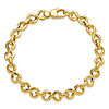 14k Yellow Gold Infinity Symbol Link Bracelet 7.5in