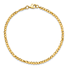 14k Yellow Gold 7.5in Diamond-cut Bead Bracelet 2.6mm