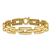 14k Yellow Gold Fancy Rectangular Open Link Bracelet 7.5in